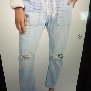 One Teaspoon Women’s Shabbies Drawstring Boyfriend Jeans